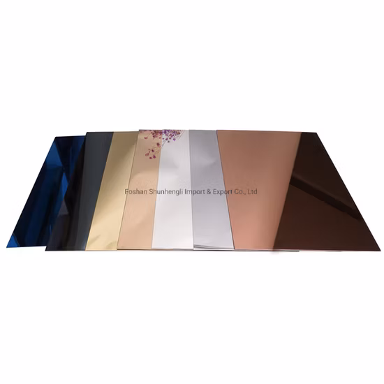 201 304 316 grau de aço inoxidável 8K espelho nº 4 painel decorativo de grau escovado folha e placa de aço inoxidável