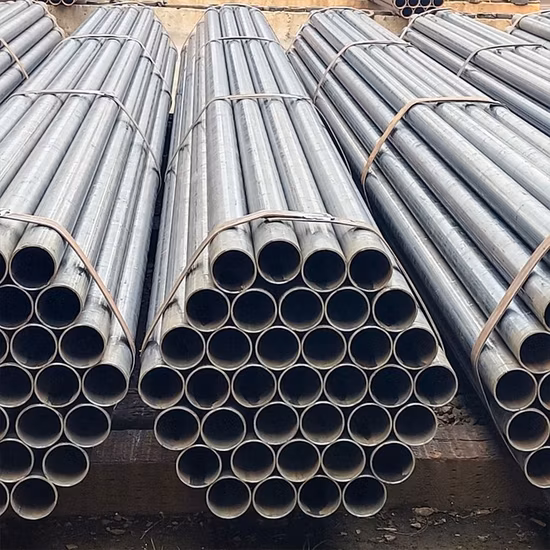 Tubo de aço sem costura de aço carbono Q235 A53 Tubo de aço sem costura ERW Tubo de aço ASTM API 5L ERW Tubo de aço personalizado de alta qualidade de alta resistência